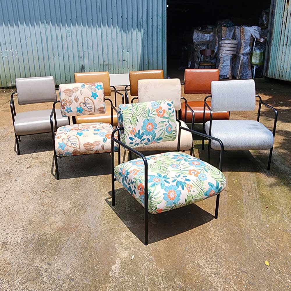 Ghế sofa đơn bọc da simili khung sắt GSD68099 Ghế sofa đơn bọc da simili khung sắt GSD68099 - hình 4