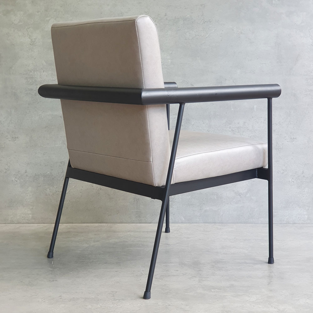 Ghế sofa đơn, ghế cafe nệm simili khung sắt Ghế sofa đơn, ghế cafe nệm simili khung sắt - hình 2