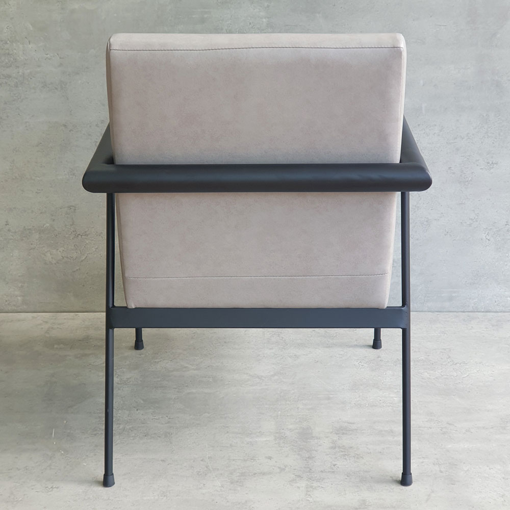 Ghế sofa đơn, ghế cafe nệm simili khung sắt Ghế sofa đơn, ghế cafe nệm simili khung sắt - hình 4