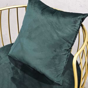 Ghế sofa đơn, ghế thư giãn nệm xanh khung tròn vàng đồng GSD68046 - hình 1