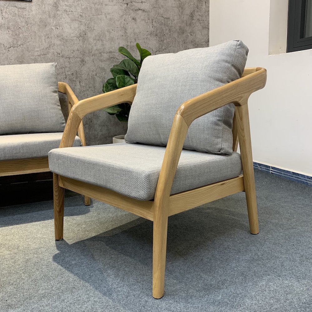 Ghế sofa đơn Kana nệm vải khung gỗ GSD68058 Ghế sofa đơn Kana nệm vải khung gỗ GSD68058 - hình 2