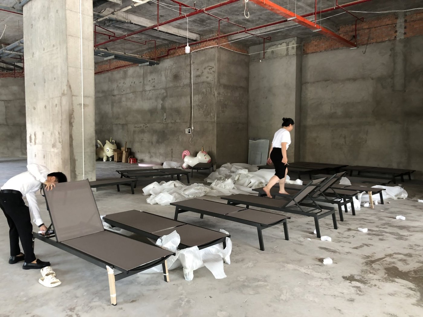 Ghế tắm nắng hồ bơi khung nhôm lưới textilene cao cấp