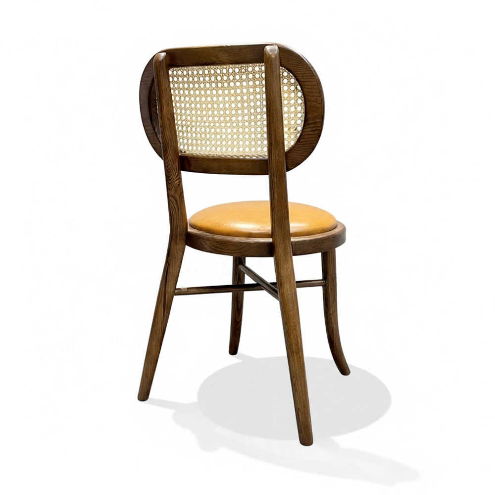 Ghế Thonet chân đan chéo bọc da Si gỗ Ash Ghế Thonet chân đan chéo bọc da Si gỗ Ash - hình 2