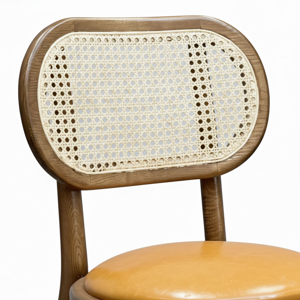 Ghế Thonet chân đan chéo bọc da Si gỗ Ash Ghế Thonet chân đan chéo bọc da Si gỗ Ash - hình 4