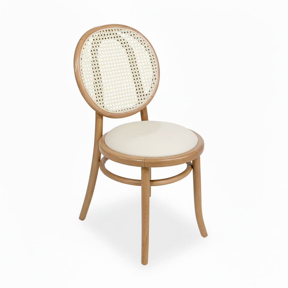 Ghế Thonet mặt trăng khung gỗ tần bì Ash lưng lưới Ghế Thonet mặt trăng khung gỗ tần bì Ash lưng lưới - hình 1