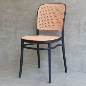 Ghế Thonet nhựa đúc lưới mắt cáo giả mây - hình 1
