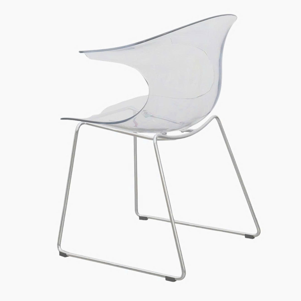Ghế trong suốt nhựa ABS chân thép xi mạ Ghế trong suốt nhựa ABS chân thép xi mạ - hình 1
