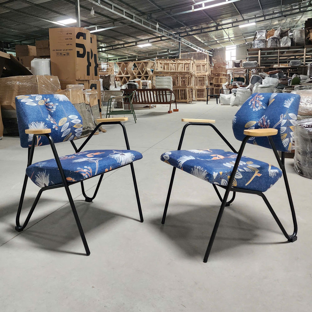 Ghế tựa thư giãn Cooper nệm bọc vải họa tiết khung sắt Ghế tựa thư giãn Cooper nệm bọc vải họa tiết khung sắt - hình 1