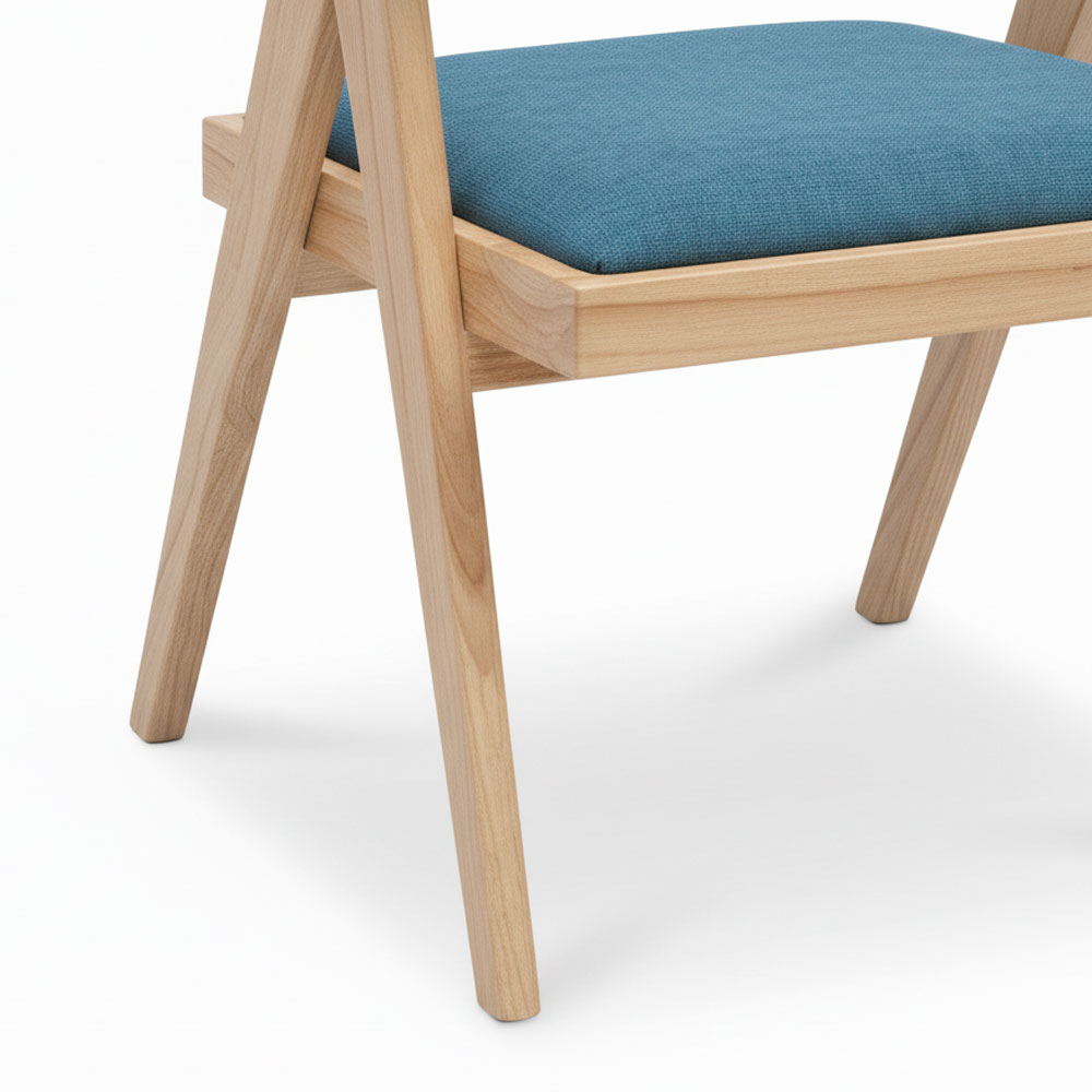 Ghế V-Leg có tay nệm bọc vải gỗ Ash Ghế V-Leg có tay nệm bọc vải gỗ Ash - hình 3