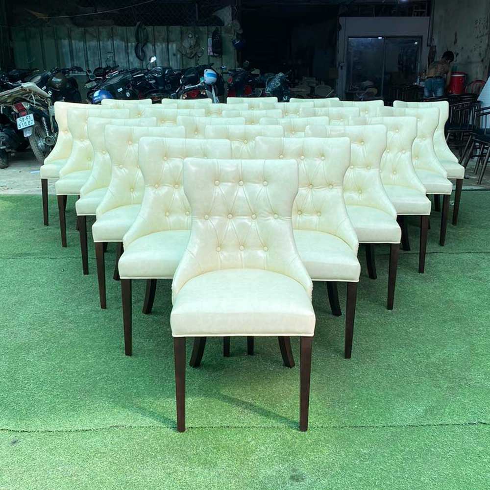 Ghế Violet bọc nệm khung gỗ cao su Ghế Violet bọc nệm khung gỗ cao su - hình 4