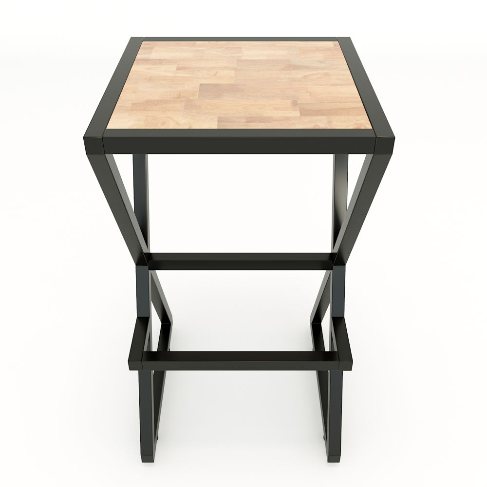 Ghế XBar khung sắt gỗ không lưng ( 40x40x75cm) - G Ghế XBar khung sắt gỗ không lưng ( 40x40x75cm) - G - hình 1