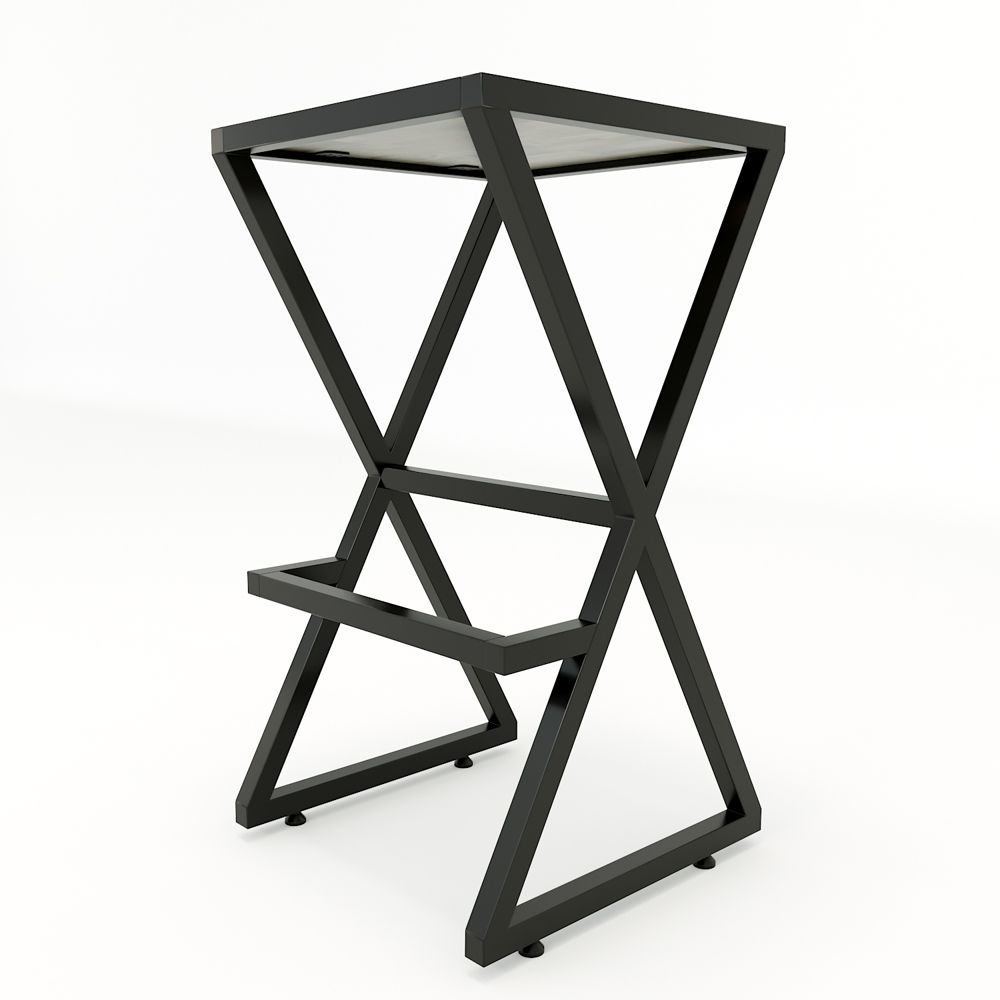 Ghế XBar khung sắt gỗ không lưng ( 40x40x75cm) - G Ghế XBar khung sắt gỗ không lưng ( 40x40x75cm) - G - hình 2
