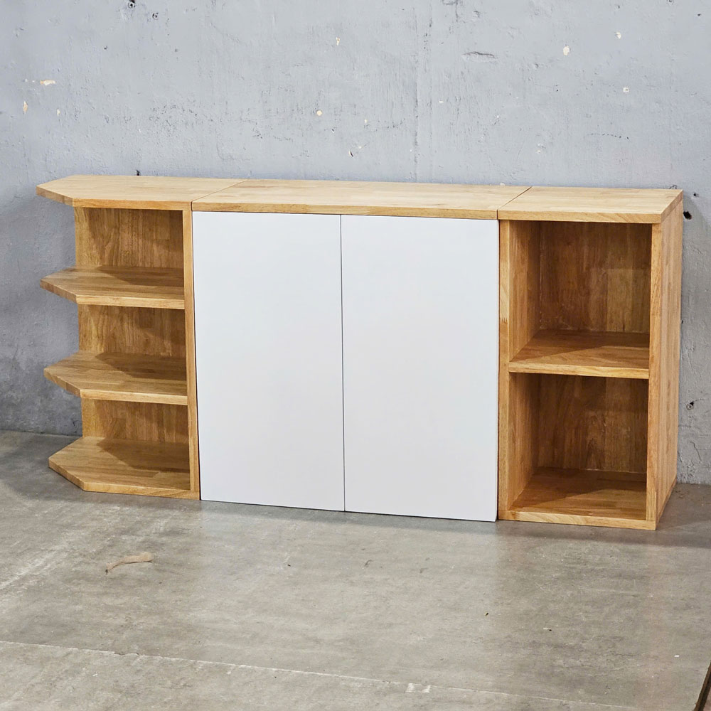 Hệ tủ bếp 130x35x60cm gỗ cao su Hệ tủ bếp 130x35x60cm gỗ cao su - hình 4