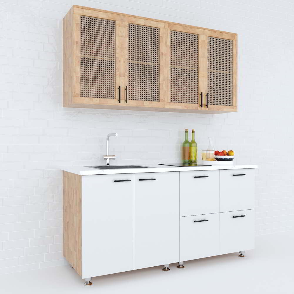 Hệ tủ bếp mini hiện đại 1m6 nhiều ngăn gỗ cao su chống ẩm Hệ tủ bếp mini hiện đại 1m6 nhiều ngăn gỗ cao su chống ẩm - hình 1