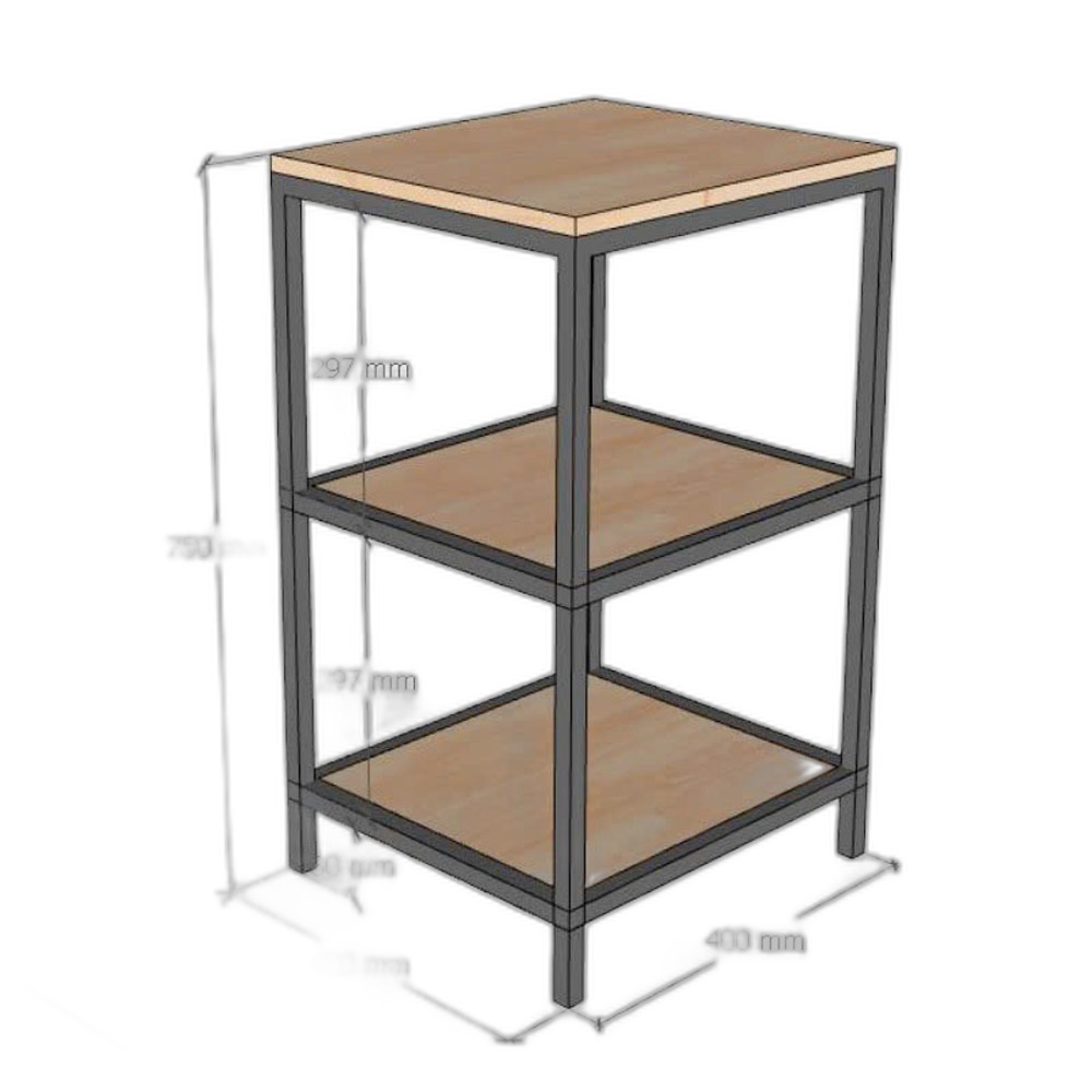 Kệ bếp 3 tầng 40x40x75cm gỗ cao su Kệ bếp 3 tầng 40x40x75cm gỗ cao su