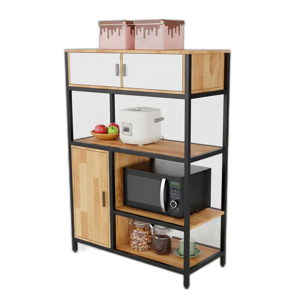 Kệ bếp đa năng 100x45x140cm gỗ cao su Kệ bếp đa năng 100x45x140cm gỗ cao su