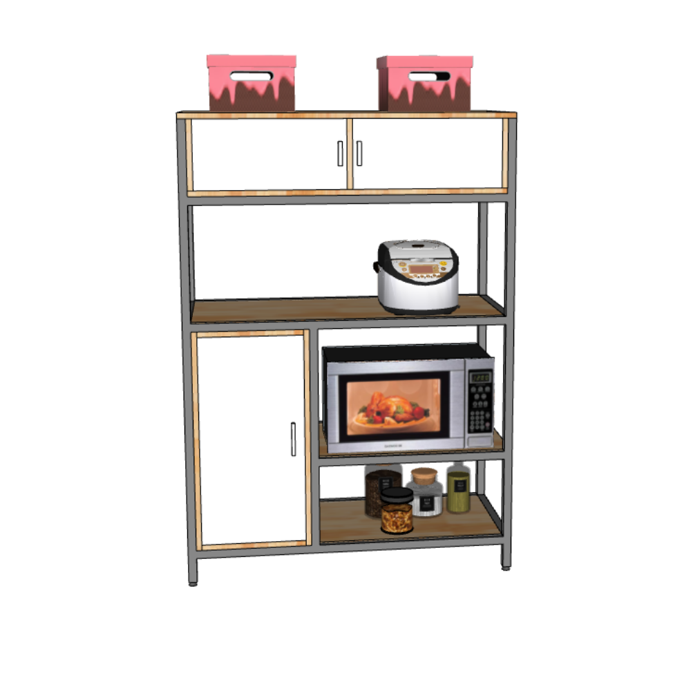 Kệ bếp đa năng 100x45x140cm gỗ cao su Kệ bếp đa năng 100x45x140cm gỗ cao su - hình 4