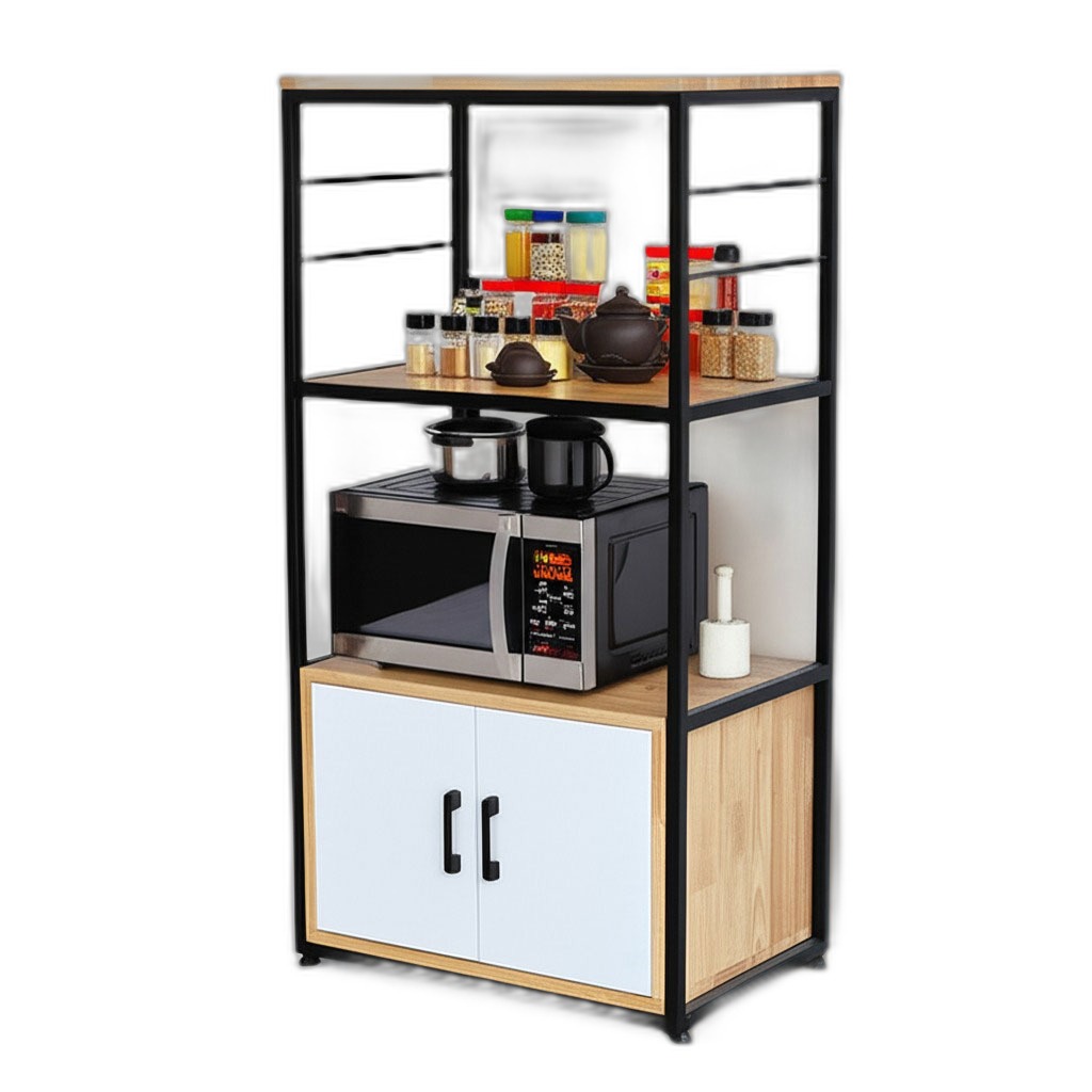 Kệ bếp đa năng 60x40x115cm gỗ cao su Kệ bếp đa năng 60x40x115cm gỗ cao su