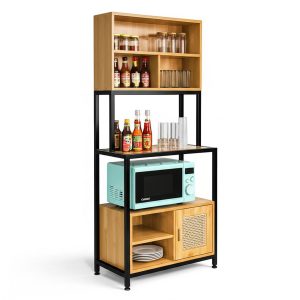 Kệ bếp đa năng 70x40x160cm gỗ cao su - hình 1
