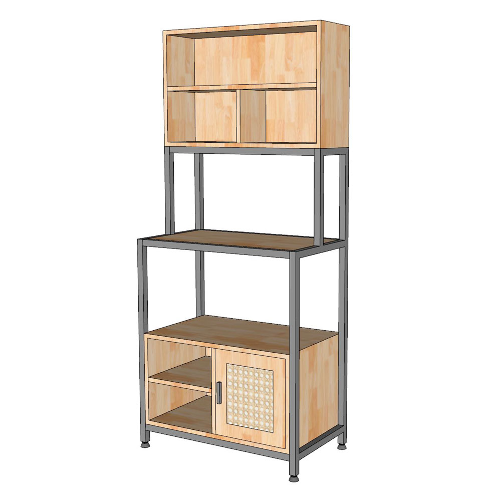 Kệ bếp đa năng 70x40x160cm gỗ cao su Kệ bếp đa năng 70x40x160cm gỗ cao su - hình 3