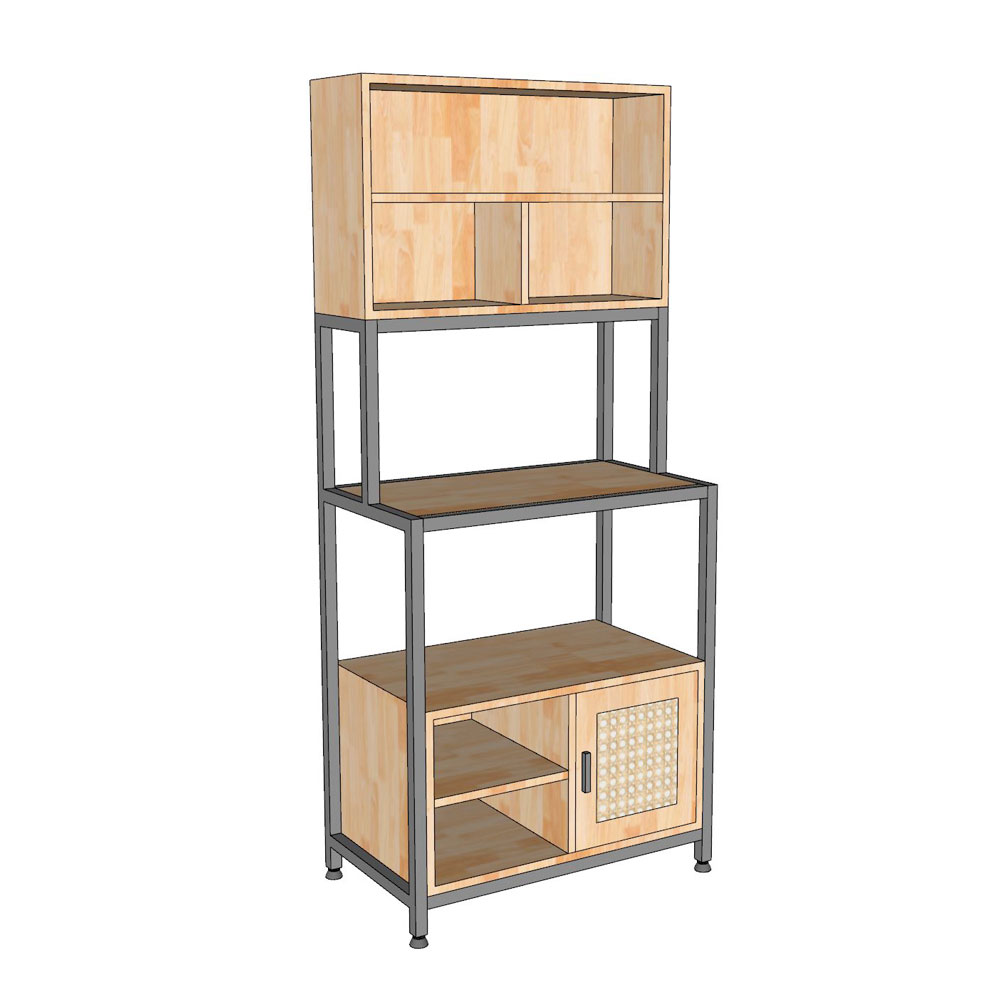 Kệ bếp đa năng 70x40x160cm gỗ cao su Kệ bếp đa năng 70x40x160cm gỗ cao su - hình 4