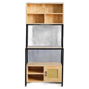 Kệ bếp đa năng 80x40x160cm gỗ cao su