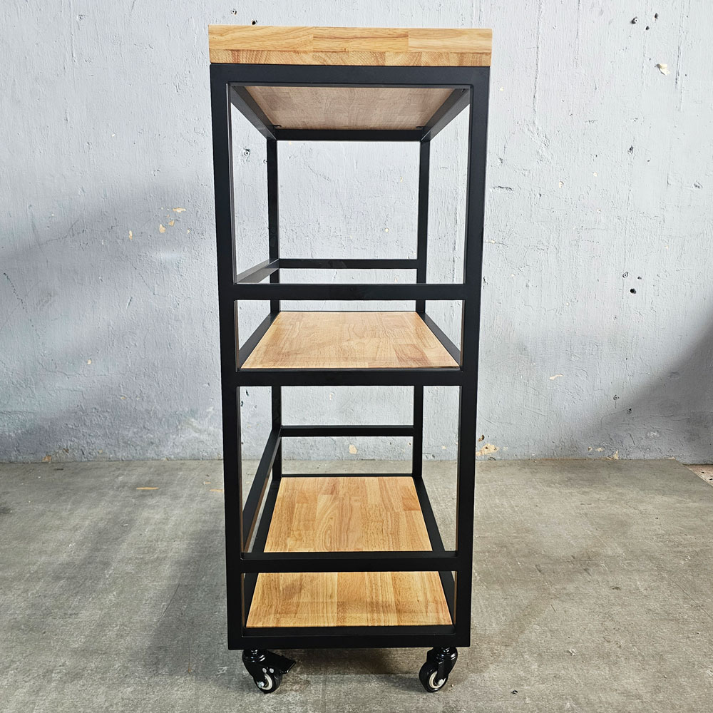 Kệ bếp di động 3 tầng 64x40x89cm gỗ cao su Kệ bếp di động 3 tầng 64x40x89cm gỗ cao su - hình 3