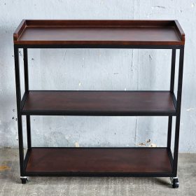 Kệ bếp di động 3 tầng 80x30x81cm gỗ cao su - hình 1