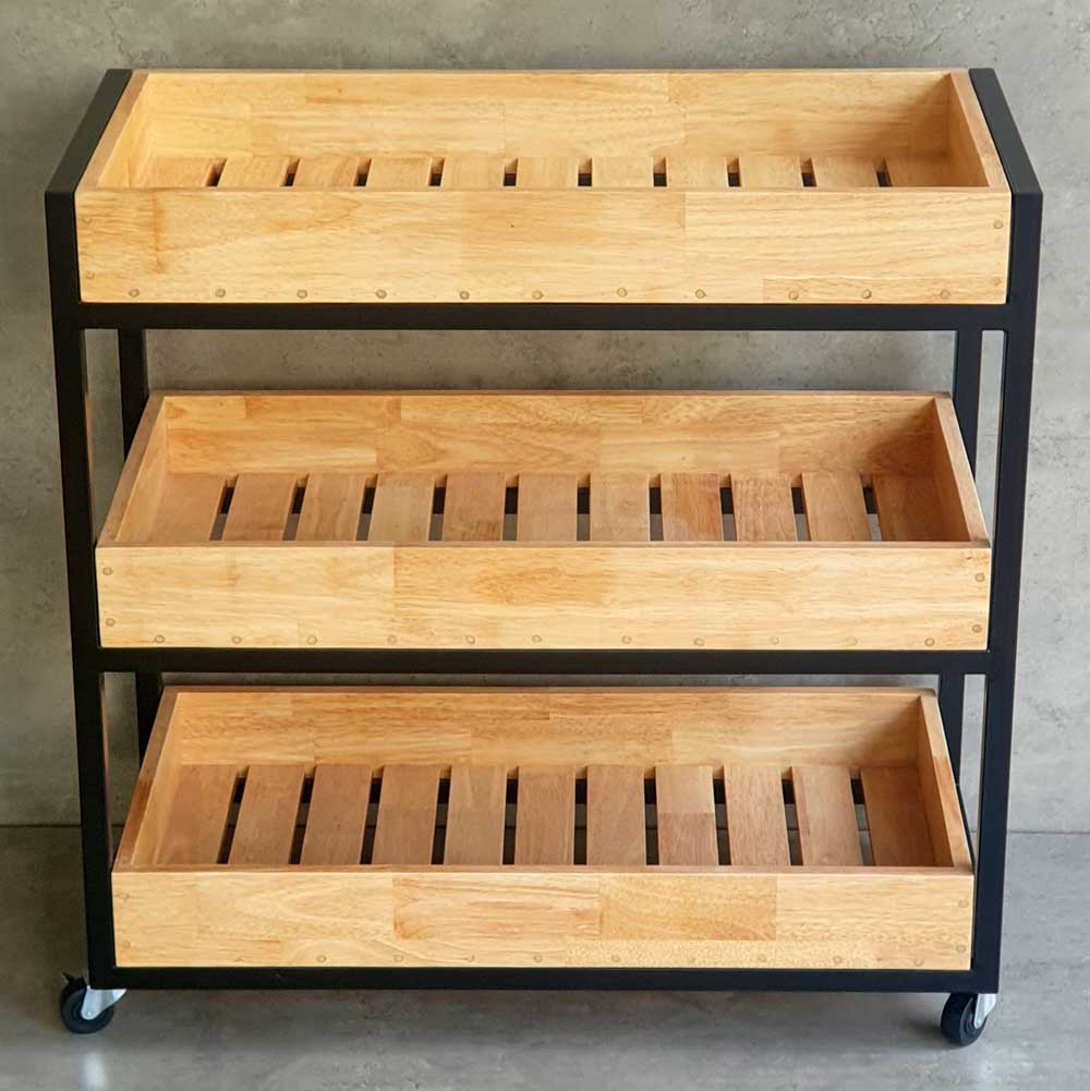 Kệ bếp di động 3 tầng 80x40x86cm gỗ cao su Kệ bếp di động 3 tầng 80x40x86cm gỗ cao su - hình 5