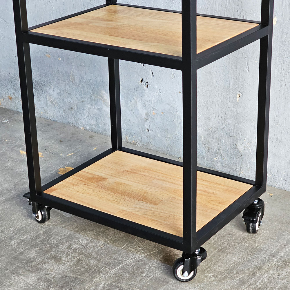 Kệ bếp di động 42x35x86cm gỗ cao su Kệ bếp di động 42x35x86cm gỗ cao su - hình 3