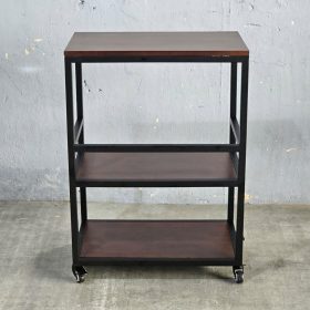 Kệ bếp di động 64x40x89cm mặt gỗ cao su - hình 1