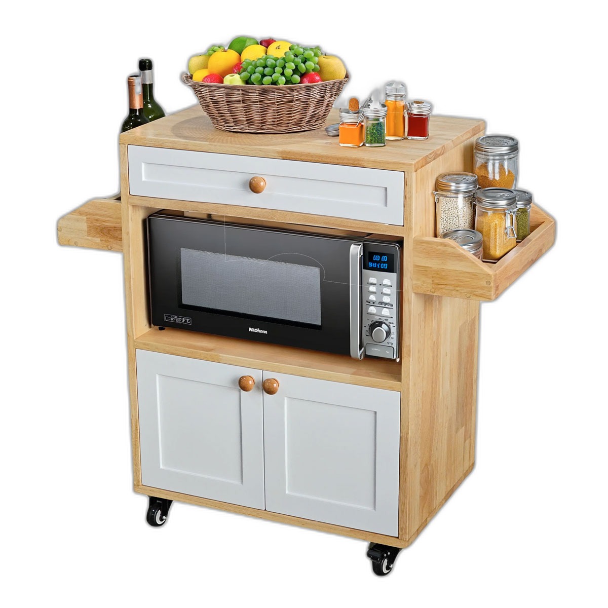 Kệ bếp di động đa năng KISPLA 90x40x80cm gỗ cao su Kệ bếp di động đa năng KISPLA 90x40x80cm gỗ cao su