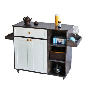 Kệ bếp di động KONA II 120x40x80cm gỗ cao su - hình 1