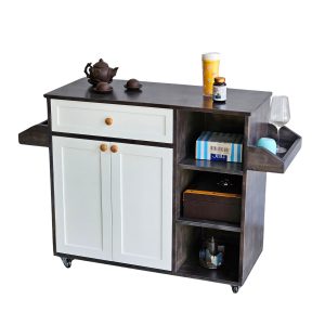 Kệ bếp di động KONA II 120x40x80cm gỗ cao su - hình 1