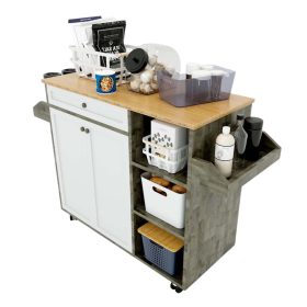 Kệ bếp di động KONA2 mặt gỗ tre (120x40x80cm) - hình 1