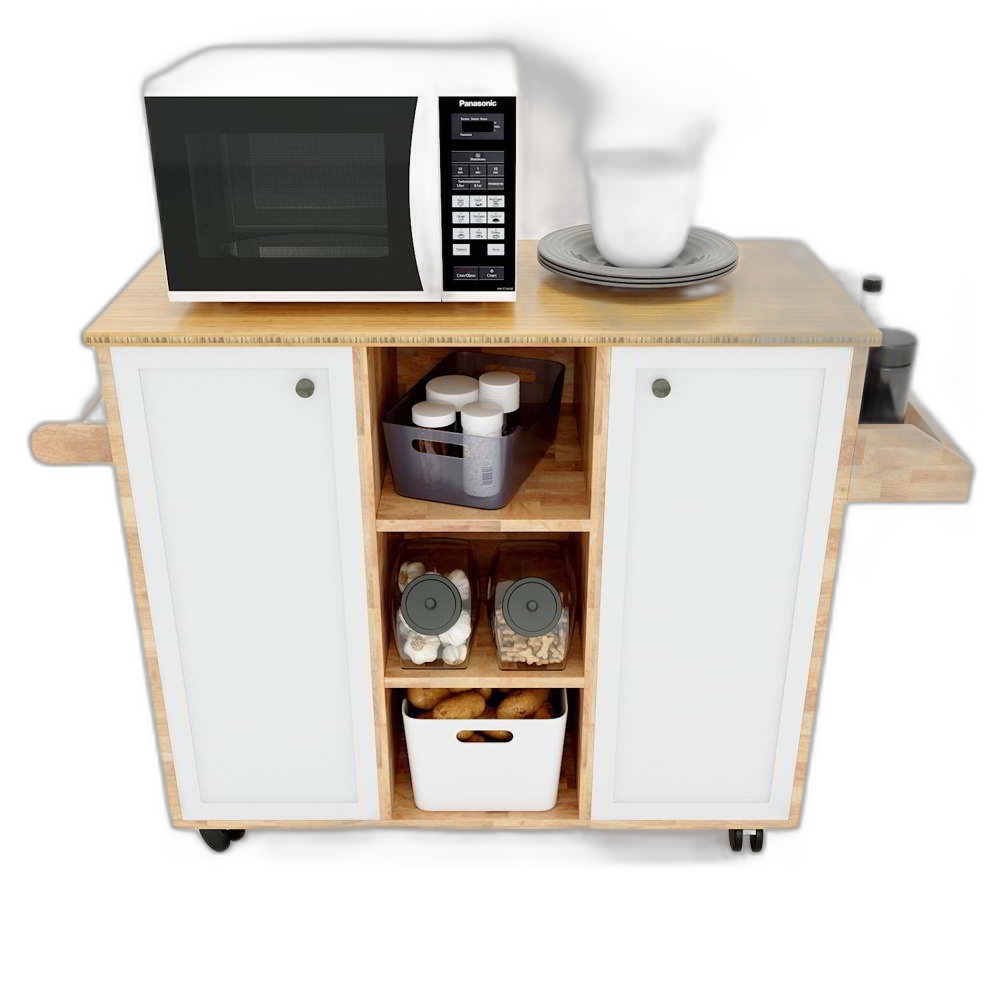 Kệ bếp di động KONA4 mặt gỗ tre (90x40x80cm) Kệ bếp di động KONA4 mặt gỗ tre (90x40x80cm)