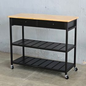 Kệ bếp di động PAXO 105x45x95 gỗ cao su - hình 1