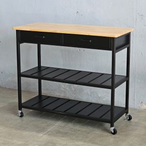 Kệ bếp di động PAXO 105x45x95 gỗ cao su - hình 1
