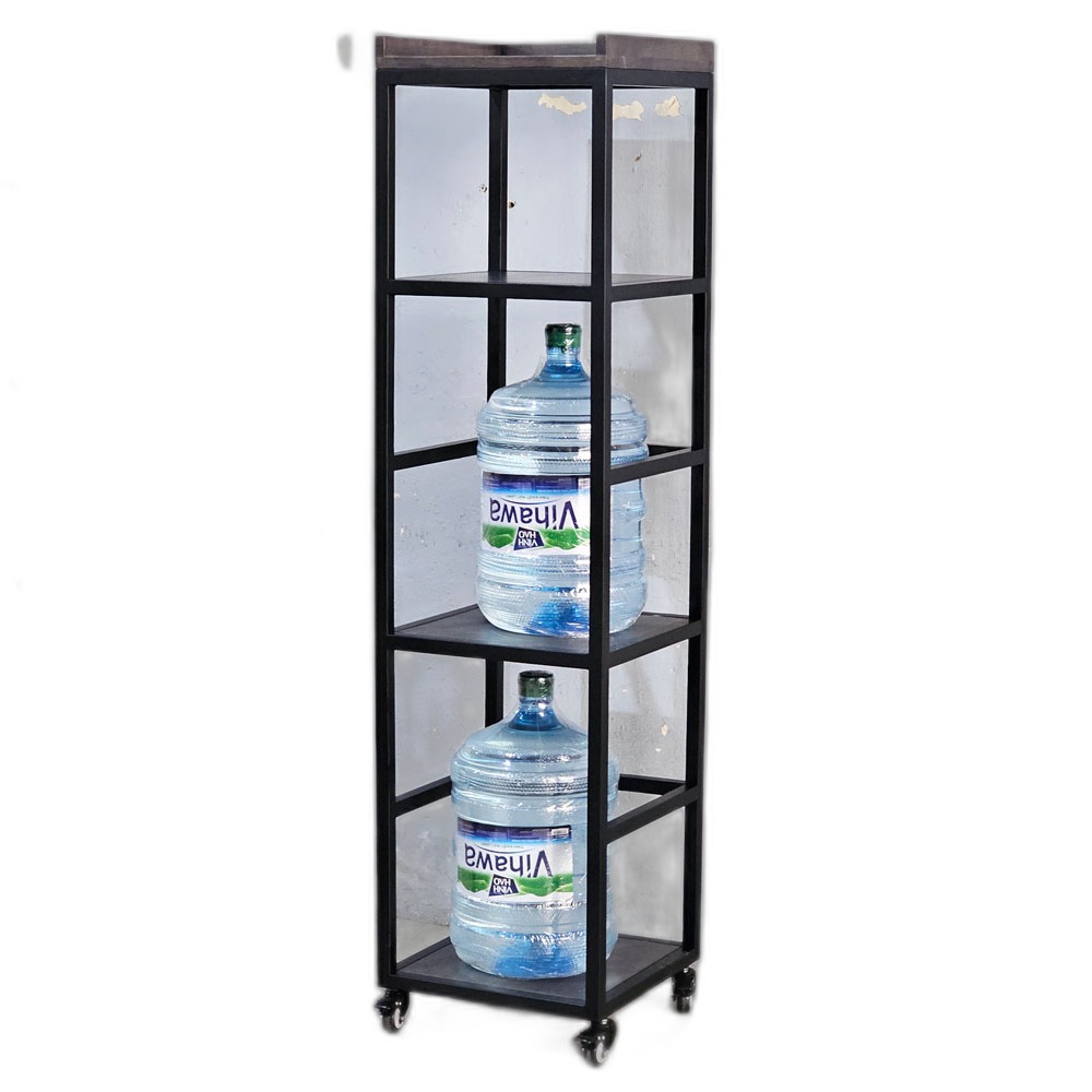 Kệ để bình nước di động 40x40x160cm gỗ cao su Kệ để bình nước di động 40x40x160cm gỗ cao su