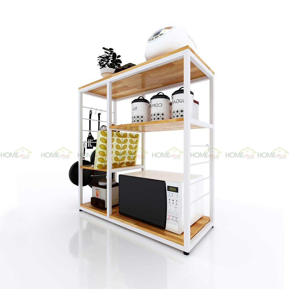 Kệ để đồ trong nhà bếp 40x100x100cm gỗ cao su khung sắt Kệ để đồ trong nhà bếp 40x100x100cm gỗ cao su khung sắt - hình 1