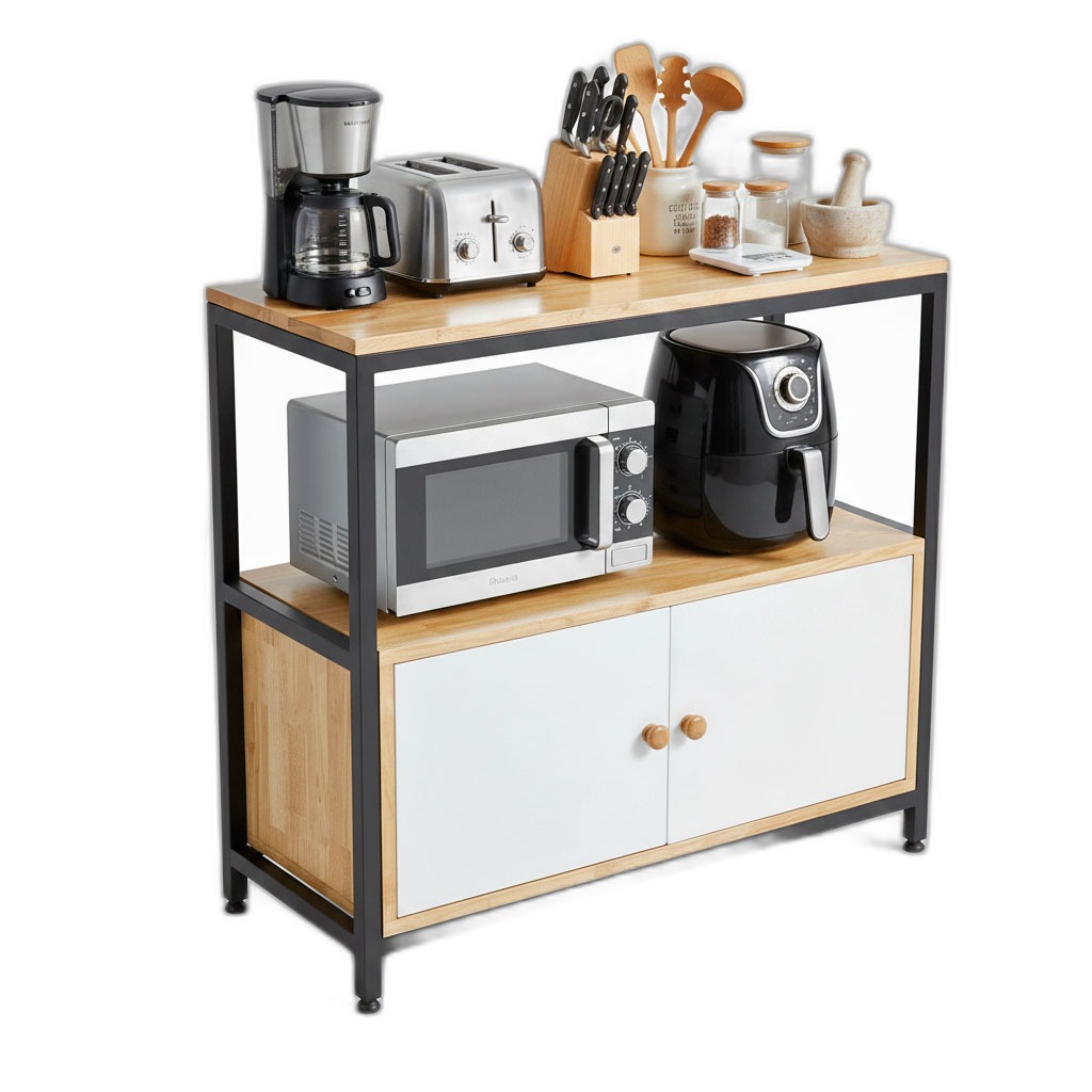 Kệ để lò vi sóng 90x35x81cm gỗ cao su Kệ để lò vi sóng 90x35x81cm gỗ cao su