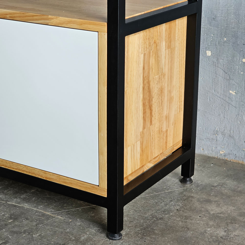 Kệ để lò vi sóng 90x35x81cm gỗ cao su Kệ để lò vi sóng 90x35x81cm gỗ cao su - hình 3