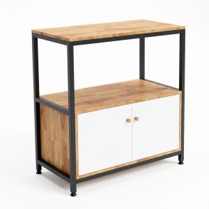 Kệ để lò vi sóng 90x40x90cm gỗ cao su - hình 1