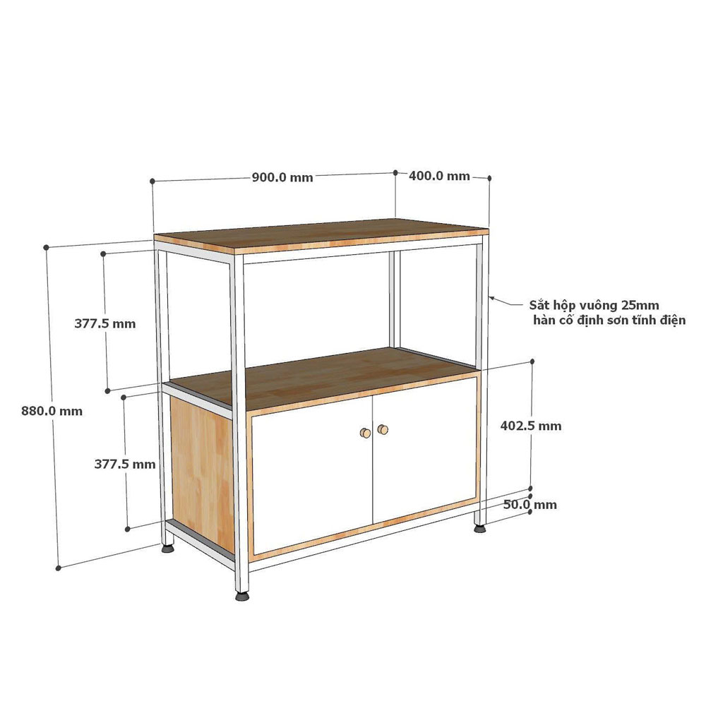 Kệ để lò vi sóng 90x40x90cm gỗ cao su Kệ để lò vi sóng 90x40x90cm gỗ cao su - hình 2