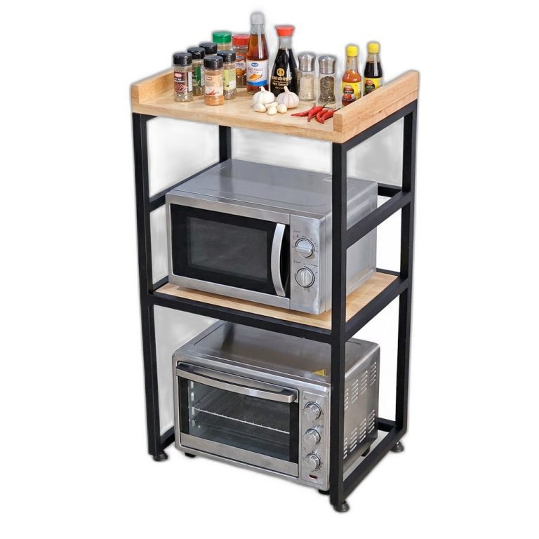 Trang chủ Kệ để lò vi sóng lò nướng 42x32x80cm gỗ cao su