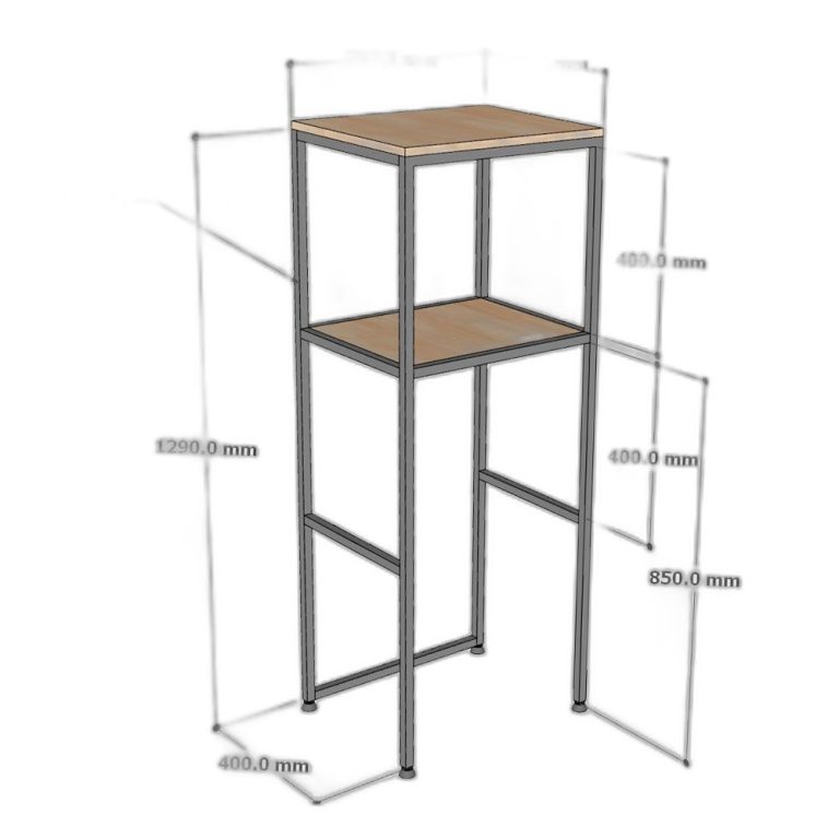 Trang chủ Kệ để tủ lạnh mini 50x40x129cm gỗ cao su