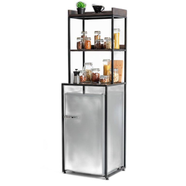 Trang chủ Kệ để tủ lạnh mini 54x50x175cm gỗ cao su