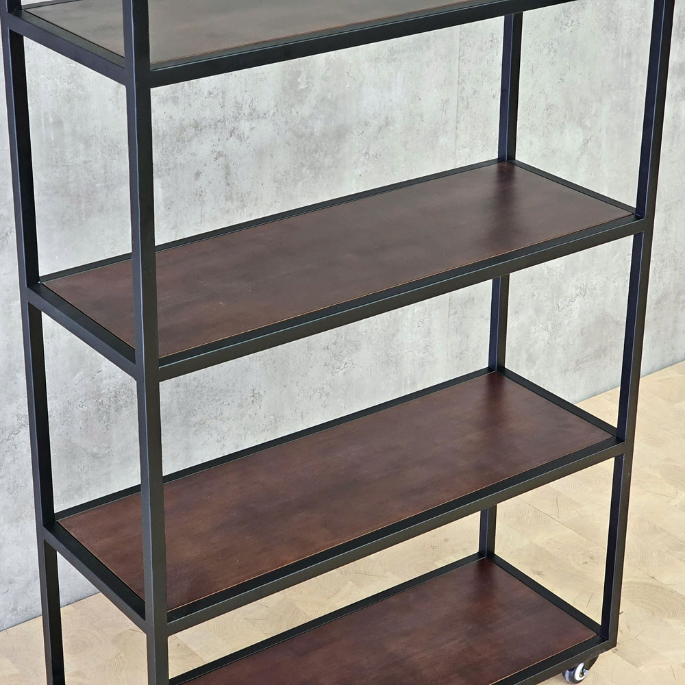 Kệ gia vị di động 80x30x180cm gỗ cao su khung sắt Kệ gia vị di động 80x30x180cm gỗ cao su khung sắt - hình 1