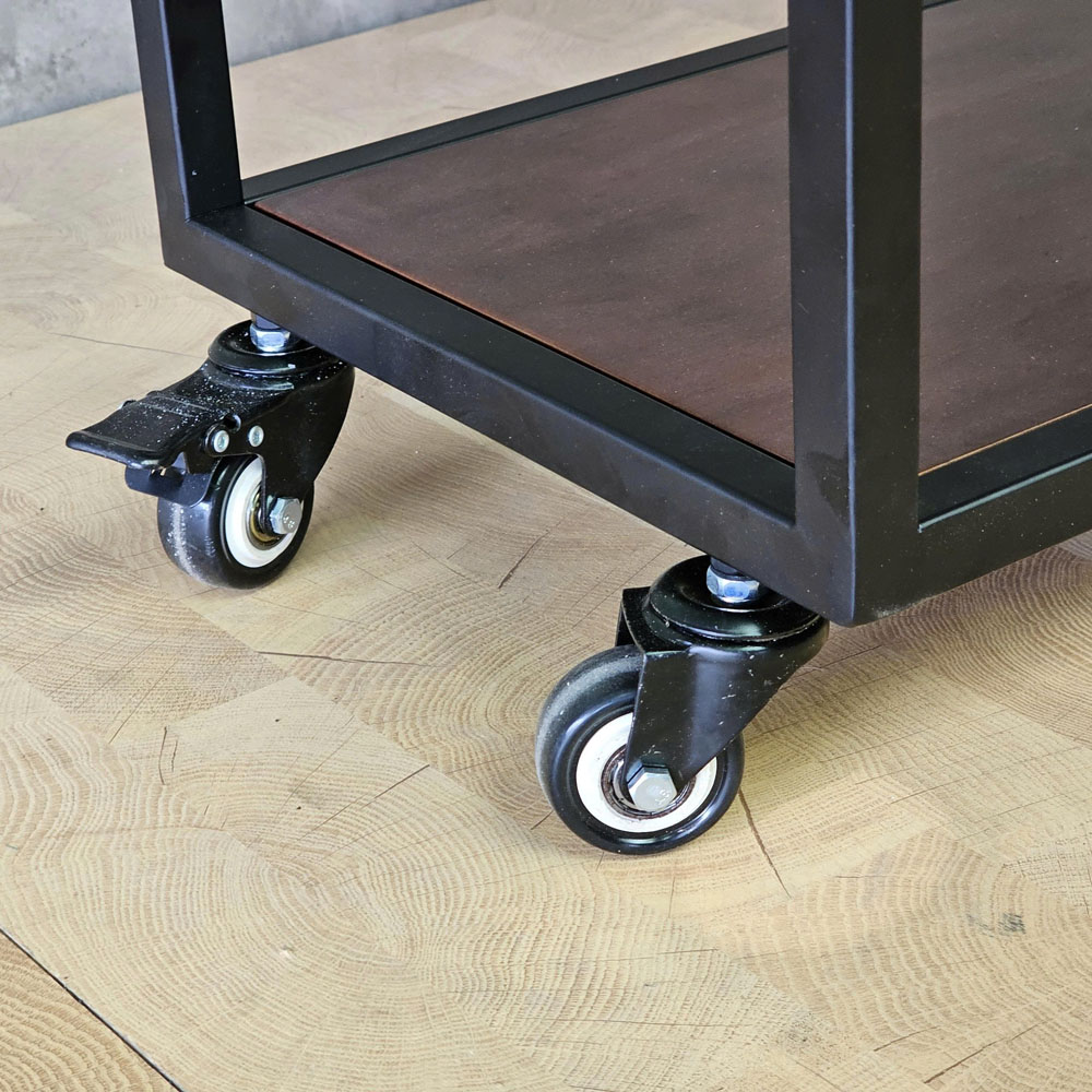 Kệ gia vị di động 80x30x180cm gỗ cao su khung sắt Kệ gia vị di động 80x30x180cm gỗ cao su khung sắt - hình 2