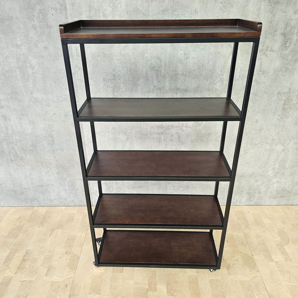 Kệ gia vị di động 80x30x180cm gỗ cao su khung sắt Kệ gia vị di động 80x30x180cm gỗ cao su khung sắt - hình 4
